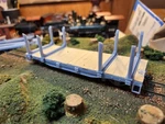 ON30 25' Fishbelly Flat Car With Log Bunks 3D Printed Kit Trucks. Fixed Price $40.00.