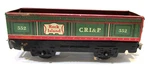 Antique 1940'S Marx 6" Green Tin Toy Gondola Train Car Rock Island Cri&p 552. Fixed Price $20.00.