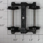 Athearn 90801-2 Scale Freight Car Sprung Trucks (pack Of 2). Fixed Price $10.00.