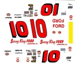 #10 Bill Champion Sunny King Ford 1969 Torino 1/64 Ho Scale Waterslide Decals. Fixed Price $5.50.