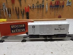 C-7 Lionel Vintage Postwar #X6014 White Baby Ruth Prr Car W/box Vgc #11. Fixed Price $29.90.