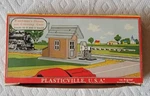Vintage Plasticville Watchman's Shanty & Crossing Gate No. 1407 79 Comp. W/box. Fixed Price $33.20.