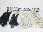 Vintage Bachmann Plasticville #45991 Scale Platform Fence, Tracks, &lamps Lot. Fixed Price $29.99.