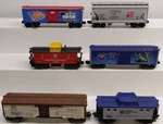 Assorted Scale Freight Cars- 6460, 2601, 6111891, 2332, 6672, 1999 Ex. Fixed Price $139.99.