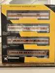 K-line K-4897A Wp "exposition Flyer" 15"' Heavyweight 4-PAC Passenger Cars Nib. Fixed Price $375.00.
