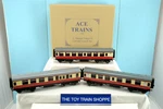Ace Trains London Vintage Gauge 3-CAR Tinplate Corrider Coach Set. New Box.. Fixed Price $299.96.