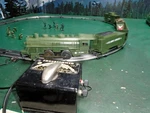 Marx #490 0-4-0 Steam Locomotive Powered 5 Unit Army Supply Train. Fixed Price $139.00.