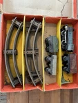 Vintage Winding Tin Hornby Toy Train Set Track With Boxpack Engine England 1930. Fixed Price $65.00.