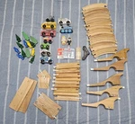 Vtg Wood Train Set Whistlin' Dixie Line Tracks * See Description 40+ Pieces. Fixed Price $15.26.
