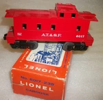 Lionel Postwar Scarce 6017-235 At & Sf Caboose Unrun C-8 Ln Tired Original Box. Fixed Price $65.00.