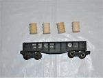 Lionel Train 6452 Pennsylvania Gondola Metal Frame Barrels Gauge Postwar 1949. Fixed Price $29.99.