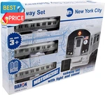 New York City Pc. Battery Operated Train Set With Track ,39" X 25",SILVER. Fixed Price $70.00.