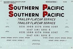 Microscale Decals: Southern Pacific Trailer Flat Car Service Cabooses.... Fixed Price $8.50.