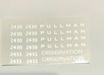 Lionel 2430-30-31 Blue Passenger Car White Waterslide Decal Set Nice Look!. Fixed Price $7.00.