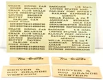 Champ Ho Scale Decal #PH-47 Rio Grande (d&rgw) Passenger Car Bronze Gold. Fixed Price $9.99.