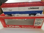 O/O-27 Lionel 9803 Johnson Wax Boxcar In Tattered Box.. Fixed Price $21.25.