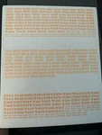 Rio Grande Locomotive Ho Scale Decals By Micro For Custom Cab Numbers. Fixed Price $20.00.