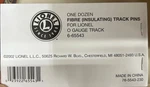 Lionel 6-65543 Dozen (12) Fiber Insulating Track Pins Gauge New Sealed. Fixed Price $5.25.