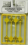New Tichy 3553 Warning Written Signs 8 Pcs. Fixed Price $5.52.