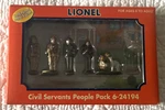 Lionel 6-24194 Civil Servants Figures Pack, Pewter, Gauge, New In Box. Fixed Price $29.00.