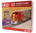 Kato 1060018 Scale Atsf Super Chief Train Starter Set Track & Power 106-0018. Fixed Price $259.95.