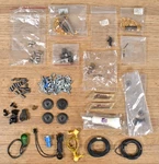 Lot Of Vtg Lionel Train Parts Metal Wheels Couples Wires Smoke Etc. Fixed Price $59.00.