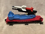 Postwar Lionel No. 6650 Missile Launching Flat Car With Box - Tested & Working. Fixed Price $49.00.