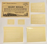 Champ Scale Decal-western Maryland/wm Roadname Set White Lettering #N-60. Fixed Price $7.50.