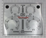Lionel Z-9X 250 Watt Transformer Nameplate Sticker. Fixed Price $11.00.