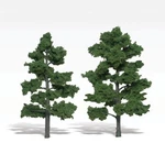 Woodland Scenics Medium Green Built Trees Deciduous To 7IN PKG(2) TR1516. Fixed Price $19.98.