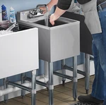1 Bowl Stainless Steel Hand Wash Sink W/faucet Commercial Nsf. Fixed Price $460.00.