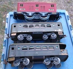 Lionel Standard Gauge Prewar 8 Electric Locomotive Passenger Car Train Set. Fixed Price $199.99.