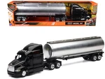New Ray SS-15433 1/43 Peterbilt 387 Truck Black With Tanker Trailer. Fixed Price $55.99.