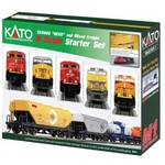Kato 1060020 ES44AC Gevo Mixed Freight Starter Set Canadian National Scale. Fixed Price $219.99.