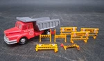 Ho Gauge Ahm 5614 Construction Set With Dump Truck & Barriers, No Traffic Cones. Fixed Price $9.99.