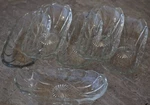 Vintage Anchor Hocking Glass Banana Split Boats Starburst Set Of 6 Made Usa. Fixed Price $29.50.