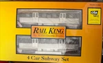 Mth Railking 30-2175-1 Chicago Cta 4-CAR Subway (el) Set Protosound W/bcr. Fixed Price $500.00.