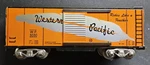 Modern Marx 7342-0 Western Pacific Orange Feather Boxcar W/ Slot-tab Couplers. Fixed Price $75.00.