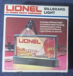 Lionel Billboard W / Light 6-2307 Vintage And O27 Gauge. Fixed Price $23.99.