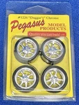 Pegasus Model Products #1226 Daggar's Chrome Wheels Tires. Fixed Price $37.11.