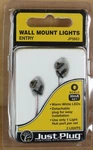Woodland Scenics JP5663 Just Plug Entry Wall Mount Lights (2) O-scale Nip. Fixed Price $14.99.