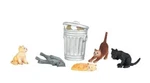 Bachmann 33157 Scale Cats Figures & Garbage Can (set Of 6). Fixed Price $17.75.