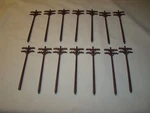 Lionel 6-62181 O/O27 Gauge Lot Of 14 Telephone Poles Missing Bases. Fixed Price $10.00.