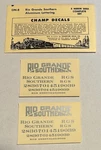 Champ ON3 Scale Decal-rio Grande Southern/rgs Aluminum Road Name Set #ON-8. Fixed Price $8.50.