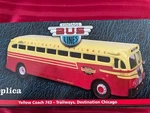 Corgi, US53910 Yellow Coach 743, Trailways Destination Chicago, New. Fixed Price $50.00.