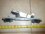 O/O-27 Mth 30-7672 1961 Flat Car With 414E Airplane. No Box.. Fixed Price $20.00.