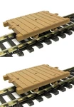 ON30/OE Scale Aru-model Narrow Gauge Wooden Flat 2 Cars Kit 0E Freight Wagon. Fixed Price $109.00.