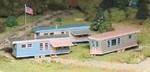 Bachmann Scale Plasticville Trailer Park With Flag Pole - 45612 Nib New. Fixed Price $24.48.