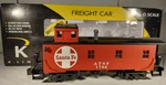 K-line Santa Fe Atsf Smoking Wood Sided Caboose With Box #67337. 3RAIL.. Fixed Price $42.00.