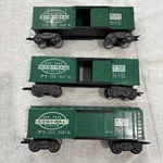 Lot Of Marx 176893 New York Central Green Sliding Door Boxcar Gauge. Fixed Price $37.99.